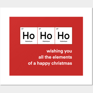 Ho Ho Ho Christmas Chemistry funny Posters and Art